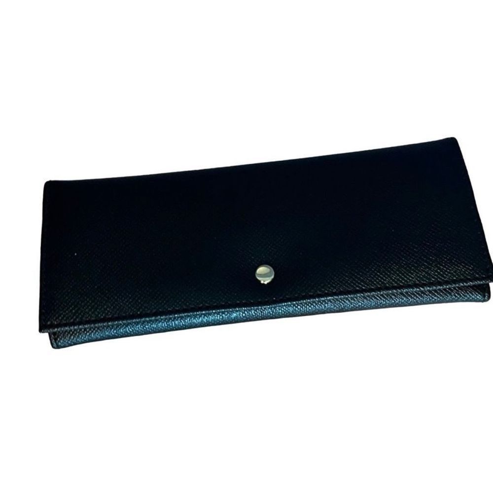 WOLF Black Long Travel Wallet Clutch